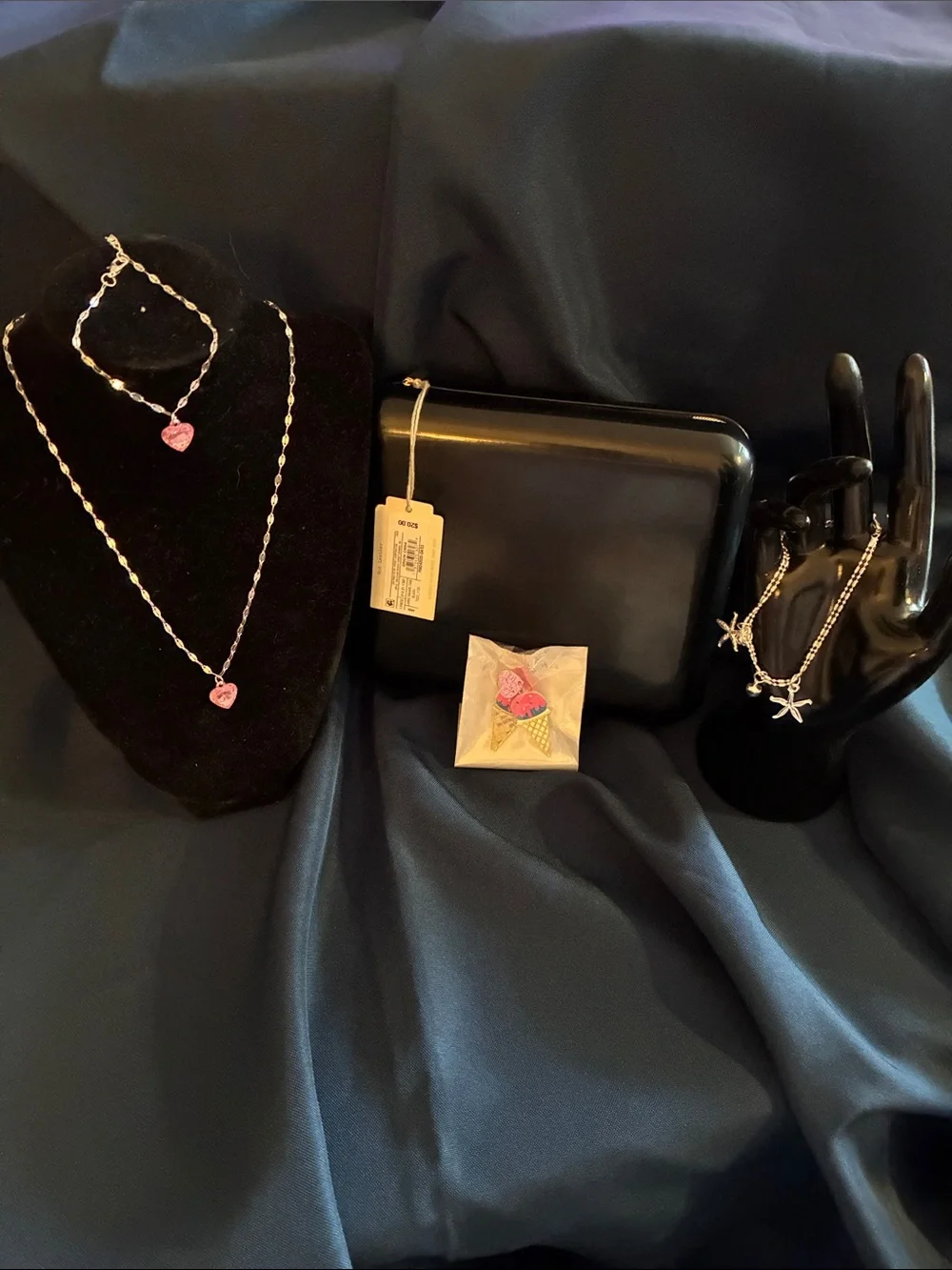 Jewelry Collection w/hard cover jewelry travel case
